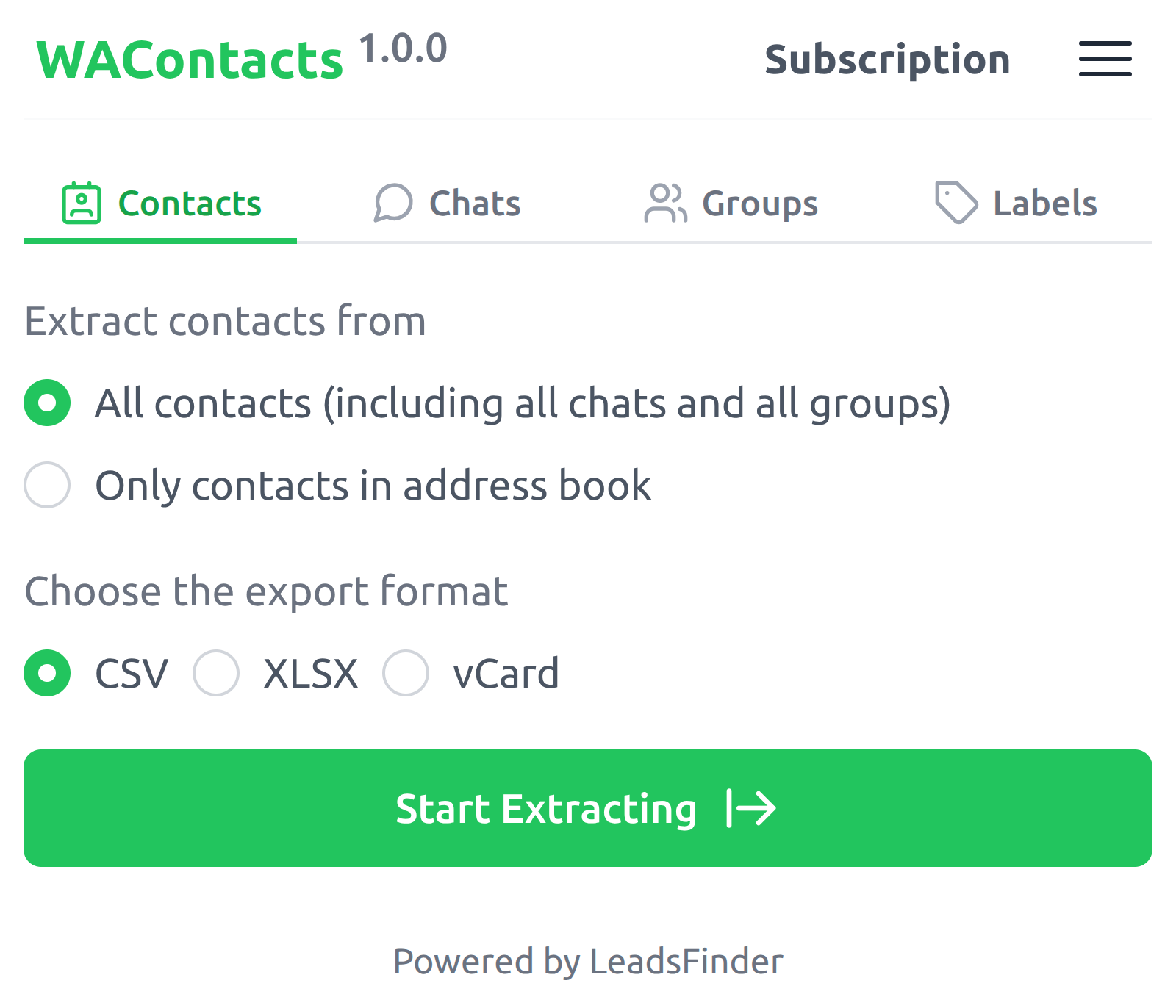 Picture of the extension